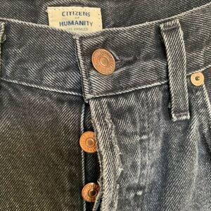 Citizens Of Humanity “Charlotte” High rise Straight Size 26 Black Jeans